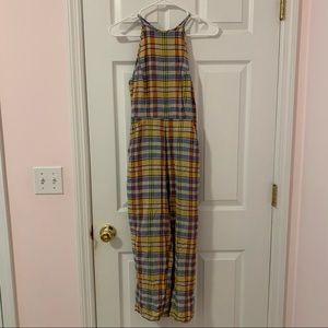 Plaid Halter Neck Jumpsuit from Urban Outfitters